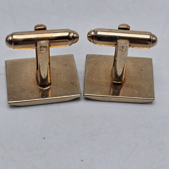 Vintage Gold Tone Monogram "B" Cufflinks For Men Mid Century - Picture 4 of 5